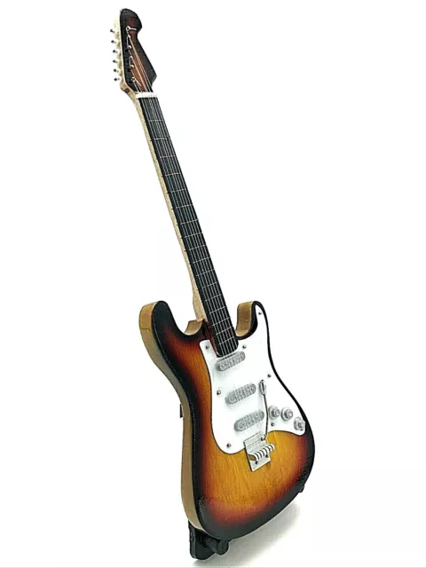 Miniature Fender Standard Stratocaster Chitarra - Spazzata dal sole (ornamentale)