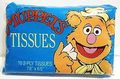 Vintage Muppets Jim Hensons Tissue Pack Never Opened New 1988 Fozzie Bear