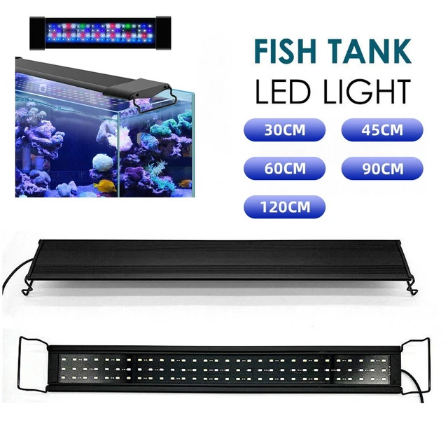 30-120cm Aquarium Light Lighting Full Spectrum Aqua Plant Fish Tank Bar LED Lamp