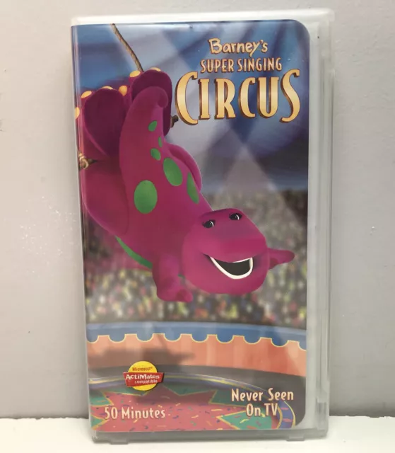 BARNEY SUPER SINGING Circus VHS Video Tape Sing Along Songs ActiMates ...
