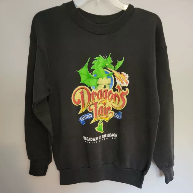 Dragon's Lair Fantasy Golf Size Small Black Crew Neck - Broadway at the Beach