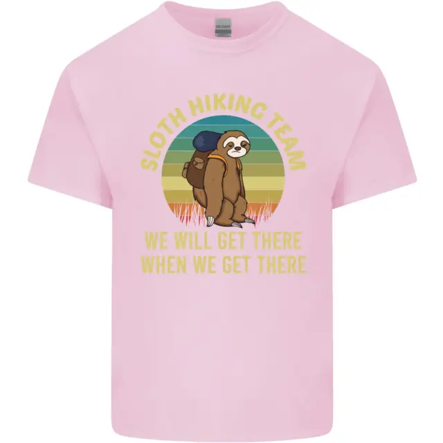 T-shirt top Sloth Hiking Team divertente trekking da uomo in cotone 12