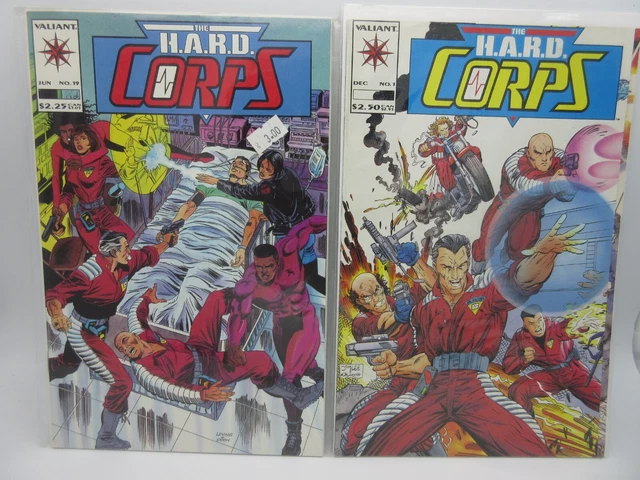 The HARD Corps #1,19 (1992) VF/NM Jim Lee Cover, Valiant, H.A.R.D.