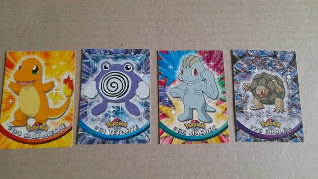 LOT DE 4 cartes POKEMON N° 4,61,66,76 TV ANIMATION EDITION EUR 4,50