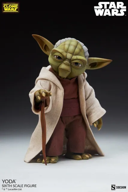 -=] SIDESHOW - Star Wars: The Clone Wars - Yoda 1:6 Scale Figure [=-