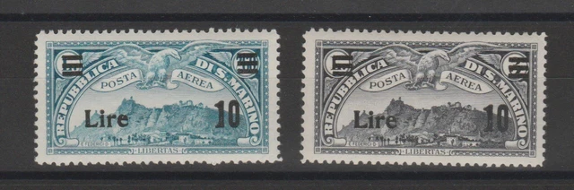 1942 San Marine Flugpost Soprastampati 2 Val MNH MF78629