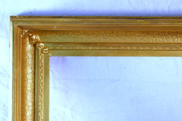 Vintage Wood Fits 11"X 14" Picture Frame Ornate Bright Gold Gilt Victorian Style