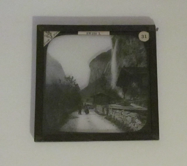 Glass Magic Lantern Slide LAUTERBRUNNEN C1890 OLD VICTORIAN PHOTO SWITZERLAND 2