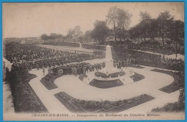 CHALONS SUR MARNE - Inauguration du Monument du Cimetière Militaire