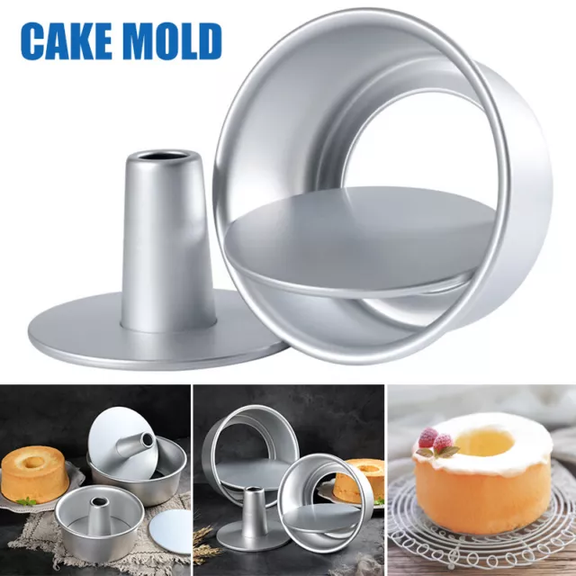 6/8Inch Aluminum Alloy Round Hollow Chiffon Food Cake Mold Cake Pan Baking Mould