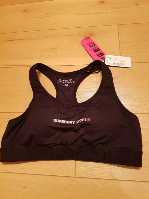 SUPERDRY SPORT Damen CORE LAYER BRA schwarz Gr. S/M  ** NEU+Etikett**
