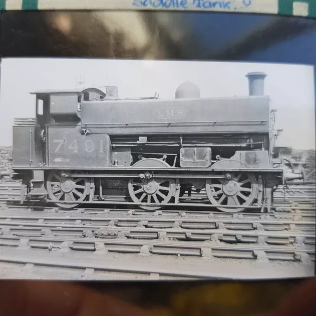 Antique British Train Railway history Magic Lantern plate slides (8) box 80mm #2