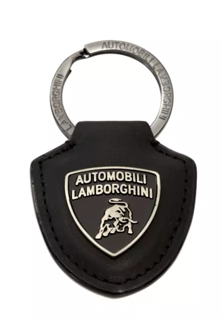 Schlüsselanhänger Original Automobili Lamborghini Keychain Wappen schwarz NEU