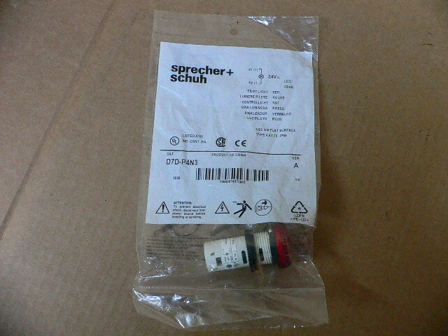 Sprecher & Schuh D7D-P4N3 24 V Red Pilot Light
