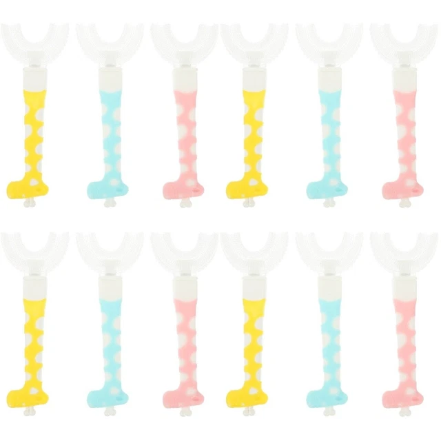 12 piezas cepillo de dientes perezoso cepillo de dientes para niños cepillos de dientes manuales aclaramiento