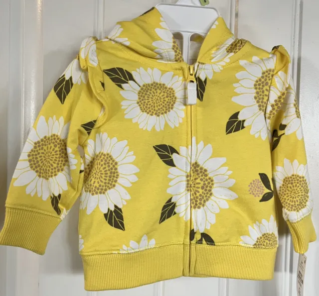 Carter's Infant Girl's 2-Piece Sunflower Outfit Set Yellow Size 3 Months NWT