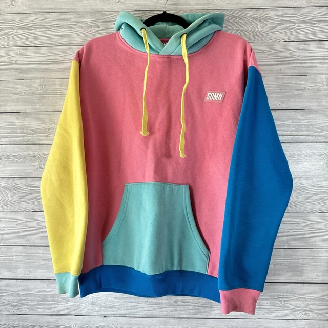SDMN SIDEMEN COLOUR Block Hoodie Blue White Cotton blend Pullover Mens Size S 21.95 PicClick UK