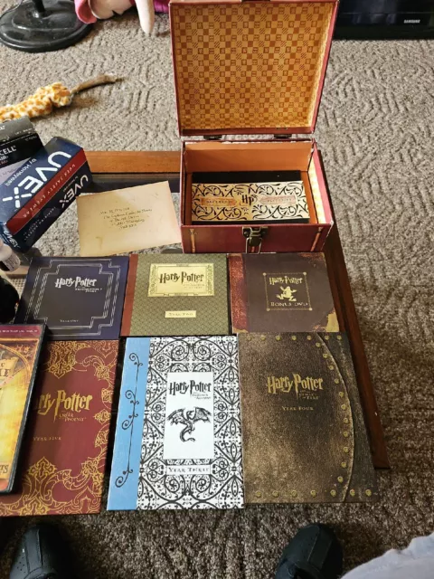 Harry Potter Treasure Chest DVD Game Box Set Limited Edition Bookmarks cards
