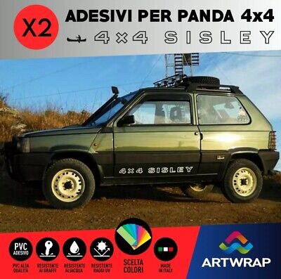 Coppia adesivi Sticker Panda 4x4 SISLEY + Canoa OMAGGIO Fuoristrada off road