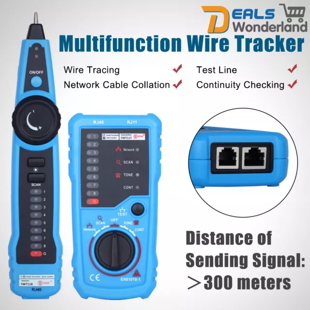 RJ45 RJ11 Line Network Tester Tracker LAN Cable Wire Finder Tone Tracer Tester