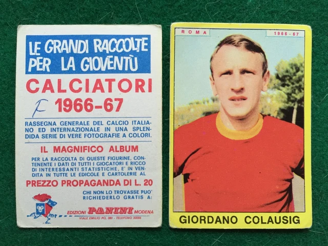 Carte D'équipe Originale AS Roma - Album Calciatori Patuzzi 1965-1966 - Avec écusson Scudetto - Occasion
