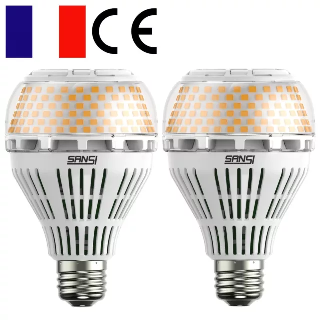 E27 27W=250W Ampoule 4000lm Haute Luminosité Économie d'énergie Lampe CE SANSI