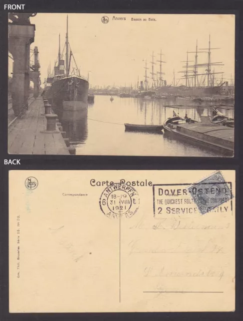 BELGIUM, Vintage postcard, Antwerp, Bassin au Bois