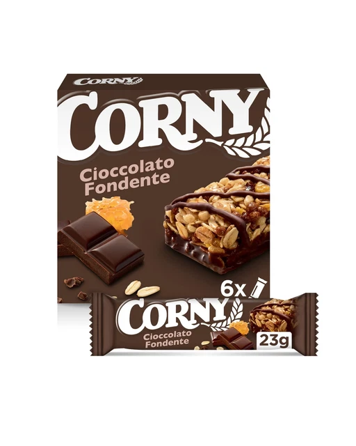 Barretta per cereali Corny originale barretta cioccolato fondente snack 60x 23g NUOVO MHD 2/24