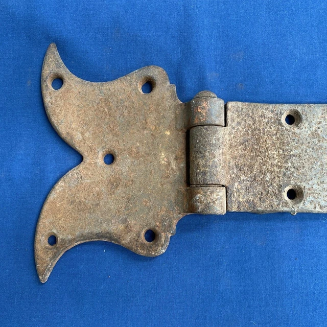 Vintage Antique Extra Heavy Cast Iron Barn Door Shed Strap Hinge 20 1/2" 2