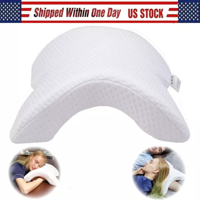 Arch U Shape Pillow Curved Memory Foam Sleeping Neck Pillow for Couple Arm Relax