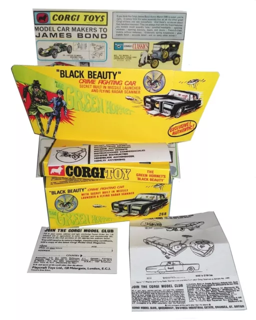 Corgi Box Repro 268 The Green Hornet's Black Beauty