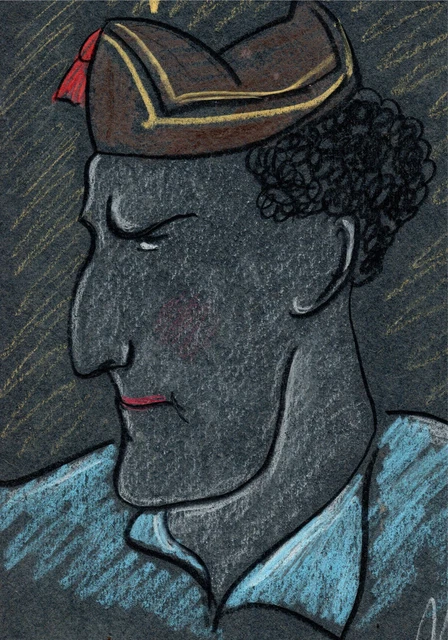 Caricatura A Colori Del --Gen. Franco--Cm 18 Per 22-Sulla Terza Foto Vi E' La Si