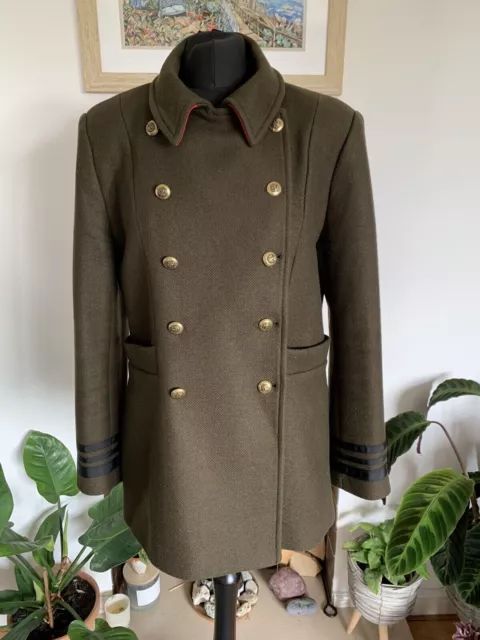 Zara mens top military coat