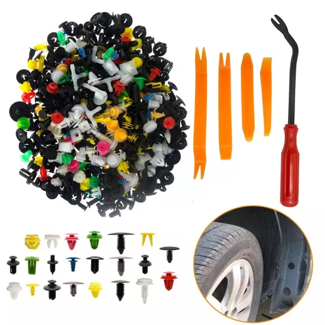 Assortimento di clip di fissaggio multicolore per paraurti e parafanghi auto 500