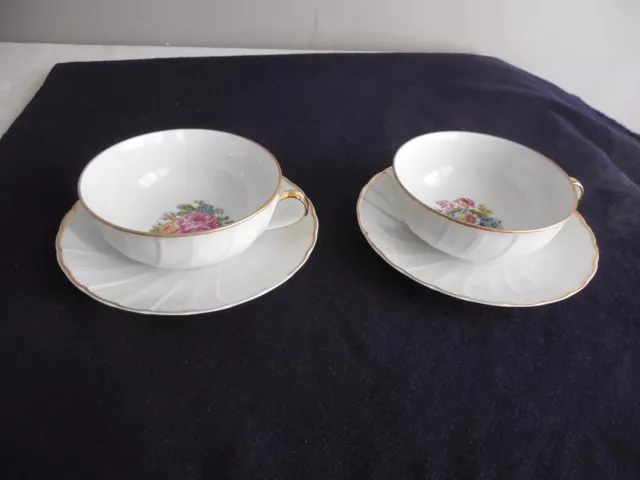 2 Tasses A Dejeuner En Porcelaine De Limoges Bernardaud