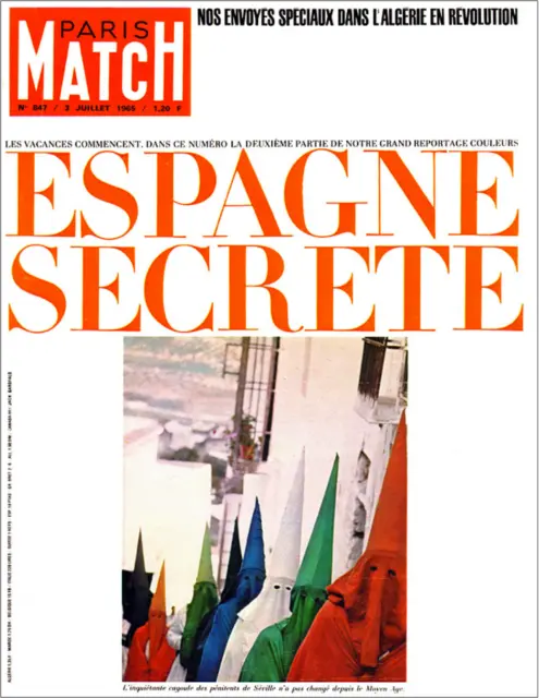 Paris Match n° 847 - L'Espagne / Michel Jazy / Les Beatles / Révolution Algérie