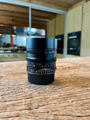 Leica Leica Summilux M 50mm F/1.4 E43 Objectif Appareil Photo Testé en Marche Usé Ex 