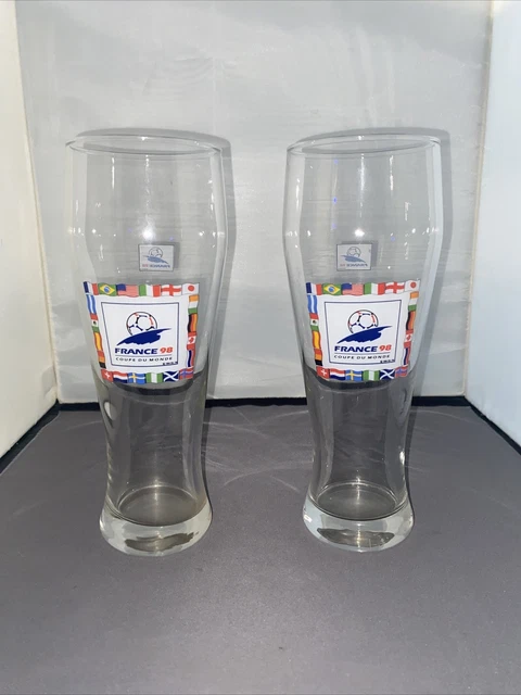 Coffret Officiel Coupe Du Monde France 98 - 3 Verres Luminarc 33cl - Neuf
