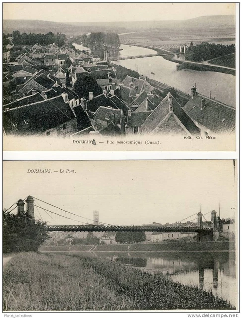 2 CPA 51 MARNE DORMANS View of the Bridge (13261)
