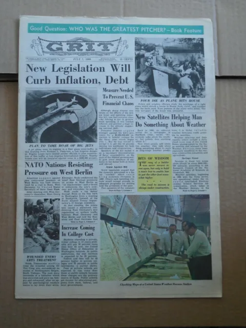 GRIT Newspaper July 7 1968 Inflation Weather Satellites NATO Freehan Circus