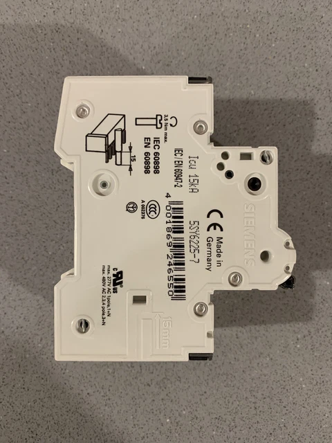 Disjoncteur Magnétothermique Siemens 16A 400V 4 Pôles 10kA - Modèle 5SY5416-6 - Neuf