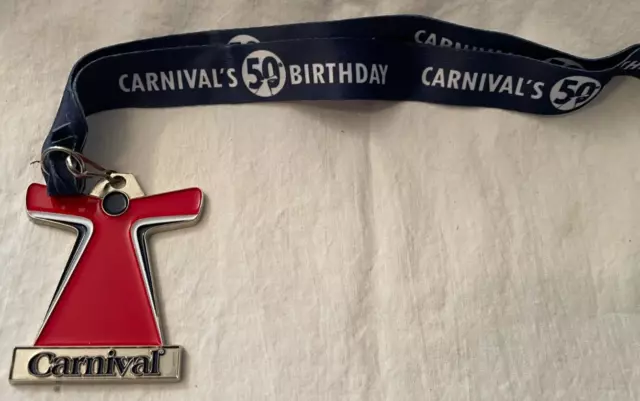 Carnival Cruise Ship - 50th  Birthday Medal with Lanyard 2