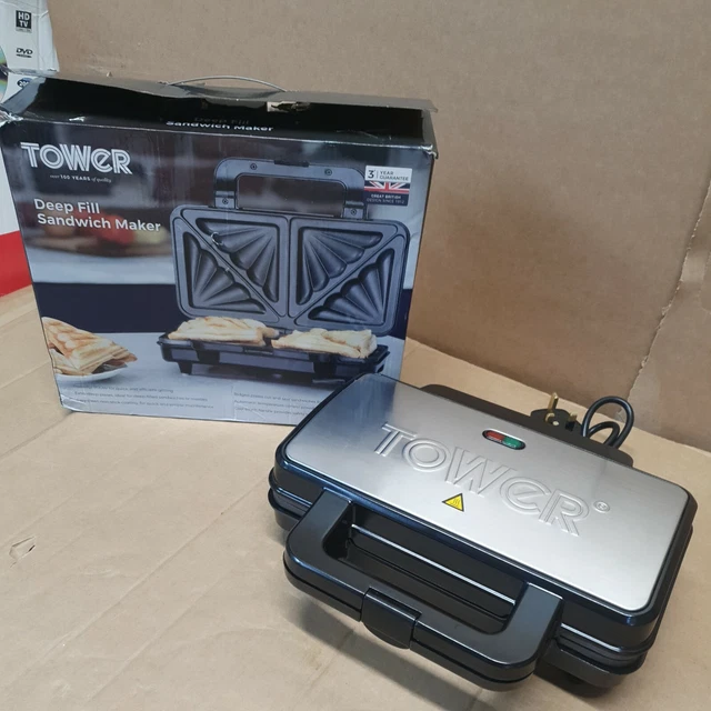 TOWER T27013 DEEP Fill Sandwich Toastie Maker with NonStick Ceramic