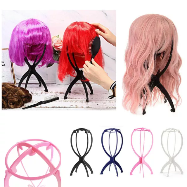 1/2x Wig Display Stand Mannequin Dummy Head Cap Hat Hair Holder Foldable Stable