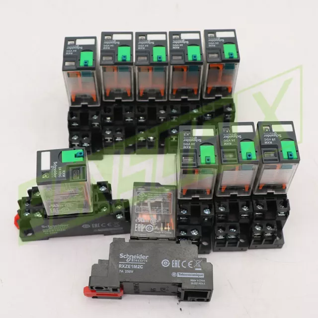 10 set Schneider Electric Telemecanique RXZE1M2C + RXM2AB2BD Relais