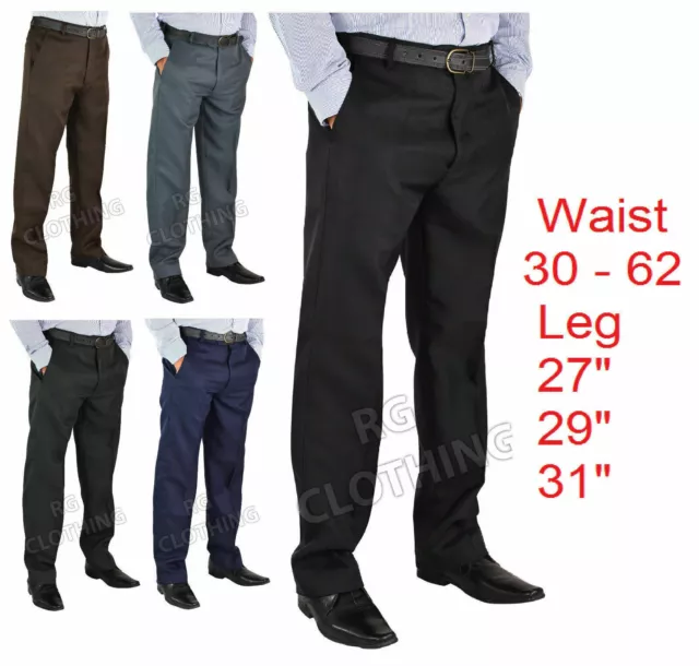 Mens Big Size Casual/Formal Trousers/Pants Waist 30-62 Leg Length 27"29" 31"