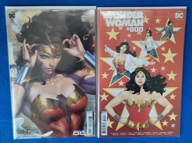 WONDER WOMAN #1 Marvel Comics 2023 Wonder Woman #800 Tom King set of 2 Artgerm