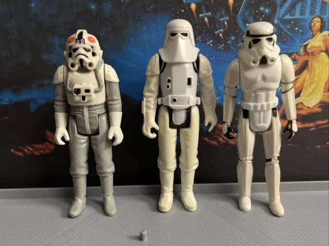 Vintage Kenner Star Wars Stormtrooper Lot - Three Figures Incl Snowtrooper