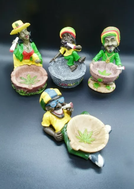 1 X Rasta Man Jamaican Ashtray Ash Bob Marley with box Gifted Item UK Seller 3