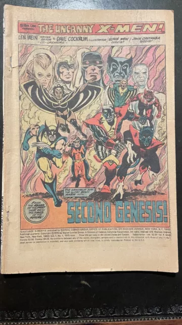 Giant Size X-Men #1 Coverless No Front Cover 1975 Marvel uncanny RARE